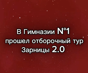ЗАРНИЦА 2.0. ОТБОРОЧНЫЙ ЭТАП