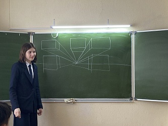 Сегодня активистка Движения Первых Гимназии №1 Анастасия Филатова (7А) провела мастер-класс на тему «Архитектор - профессия будущего».